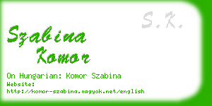 szabina komor business card